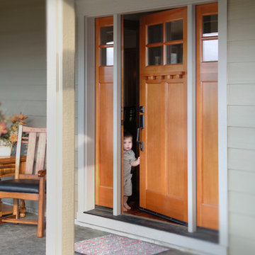 Rogue Valley Entry Doors - All wood fir prairie decorative entry and sidelites
