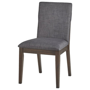 A-America Palm Canyon Fabric Dining Side Chair in Gray and Brown (Set of 2)