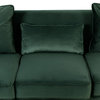 Bayberry Velvet Sofa Loveseat Chair Living Room Set, Green