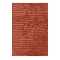 Angelo Hand-Tufted Solid Rug, Orange, Rectangular 3'6x5'6