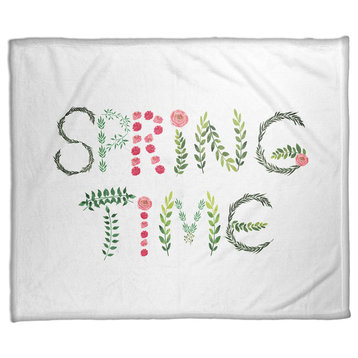 Spring Time Fleece Throw Blanket
