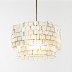Capiz Zigzag Chandelier - Chandeliers