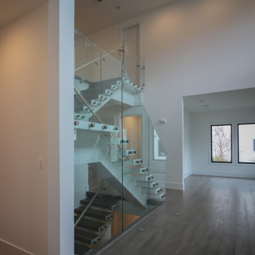 Project #80 | Mono-Beam Staircase with Glass Panels