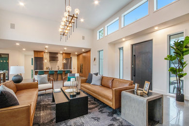 Living room - modern living room idea in Grand Rapids
