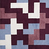Andela Interlocking Block Mosaic 8'x10' Area Rug, Multicolored Red/Light Blue