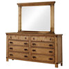Furniture of America Sesco 2-Piece Wood Dresser with Mirror in Mahogany