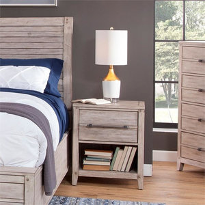 Ashley Zelen 2 Drawer Nightstand Warm Gray Transitional Nightstands And Bedside Tables By Amoc