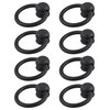 8 Ring Pulls Black Wrought Iron Mission Style Set of 8 |