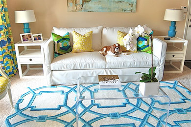 Living room - eclectic living room idea in Dallas