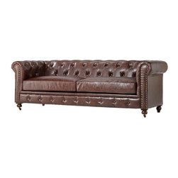 Gordon Brown Leather Sofa - Sofas