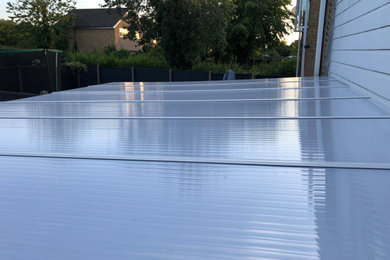 Decking and poly roof