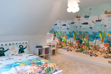 Design ideas for a contemporary kids' bedroom in Berkshire.