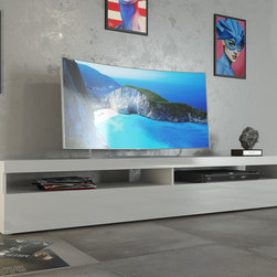 Italian TV Stand Burta Large | White - $620 - Entertainment Centers And Tv Stands