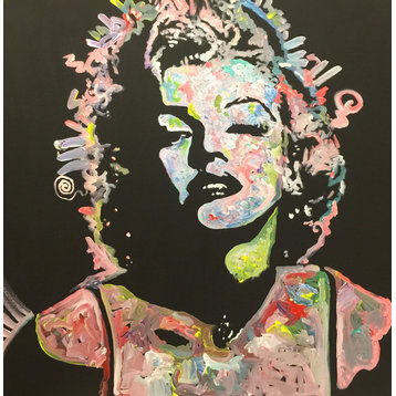 Marilyn Monroe Canvas Wall Art Original Painting 36"x36" by Matt Pecson