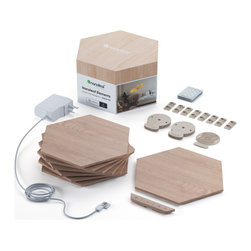 Nanoleaf Elements Wood Look Starter Kit (7 Pack) - Home Electronics