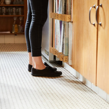 Vinyl record organization at Sightglass Coffee