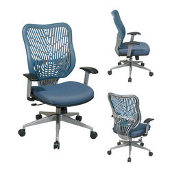 Blue Mist SpaceFlex Back Mesh Executive Office Chair - Office Chairs