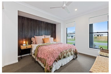 Photo of a contemporary bedroom in Townsville.