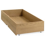 Bentley Designs - Atlanta Oak Furniture Underbed Drawer on Wheels - Atlanta Oak Underbed Drawer on Wheels features simple clean lines and a timeless style. The range is available in two tone or natural oak options, to suit any taste. Also manufactured with intricate craftsmanship to the highest standards so you know you are getting a quality product.
