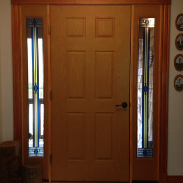 Installed stained glass door films I've done