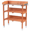 LuxenHome Brown Wood Potting Bench