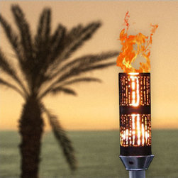 Bamboo Forest Automated Tiki Torch Kit - Outdoor Torches