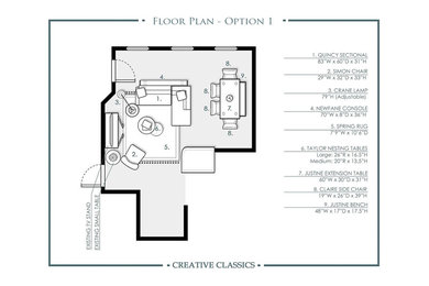 Floor plan for living / dining room