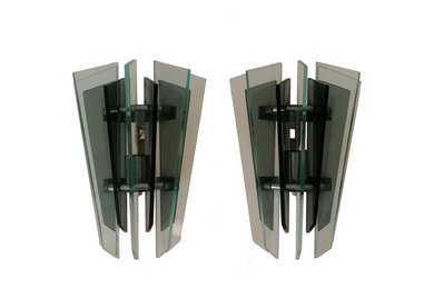 EXCLUSIVE CLEAR AND TINTED GLASS SCONCES