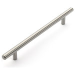 Dynasty Hardware - European Style Satin Nickel Bar Pulls, 15" Bar Pull - European style bar pulls add a sophisticated modern look to any kitchen. Choose from many sizes to fit your needs.