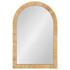 Rahfy Arch Framed Wall Mirror, Natural 20"x30"