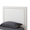 Giovanna Nailhead Trim Platform Bed, White Leather Pu, Full