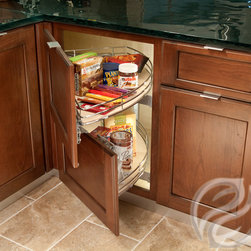 Blind Corner Base with Indpeendent Curved Shelves and Lighting Modification - Products