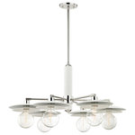Mitzi by Hudson Valley Lighting - Milla Six Light Chandelier - Polished Nickel Finish - White Shade - We get it. Everyone deserves to enjoy the benefits of good design in their home - and now everyone can. Meet Mitzi. Inspired by the founder of Hudson Valley Lighting's grandmother, a painter and master antique-finder, Mitzi mixes classic with contemporary, sacrificing no quality along the way. Designed with thoughtful simplicity, each fixture embodies form and function in perfect harmony. Less clutter and more creativity, Mitzi is attainable high design.