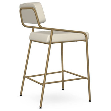 Gold Frame Open Back Stool, Gold W/Db Oyster Bar Stool