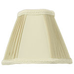 HomeConcept - Egg Beige Chandelier Clip-On Premium Lampshade 2.5"x5"x4.5 - Home Concept Signature Shades  feature the finest premium shantung fabric.   Durable Upholstery-Quality fabric means your new lampshade will last for decades.  It wont get brittle from smoke or sunlight like less expensive fabrics.  Heavy brass and steel frames means your shades can withstand abuse from kids and pets. It's a difference you can feel when you lift it.    Premium Black/Eggshell Fabric  Traditional Style Empire Lampshade, Finial not Included  Deluxe lampshade, found in better lighting showrooms.  Durable Hotel quality shade.  2.5 Top x 5 Bottom x 4.5 Slant Height