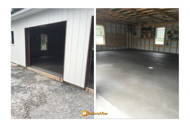 Concrete in garage