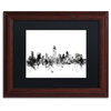 Michael Tompsett 'Austin Texas Skyline B&W' Matted Framed Art, 11x14