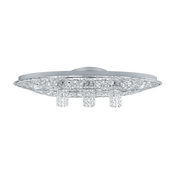 Eglo Stelaria Chrome and Crystal 9-Light Oval Flush Mount Ceiling