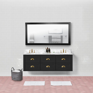 Ivory 60-inch Bathroom Vanity in Black