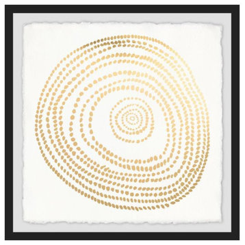 "Golden Swirl" Framed Painting Print, 24"x24"