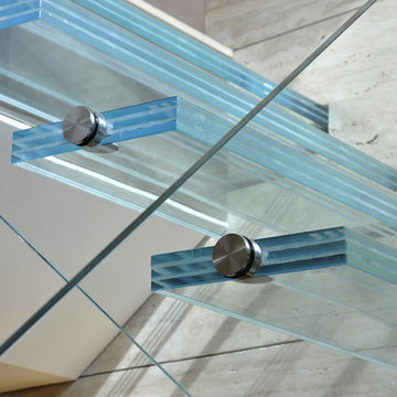 Glass staircase