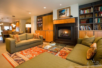 Example of a minimalist living room design in Other
