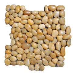Gold Polished Pebble Tile - Products
