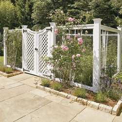 AZEK Enclosure With Lattice Gate - Home Fencing And Gates