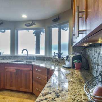Bayside home kitchen fitting for a growing family with a Northwest feel