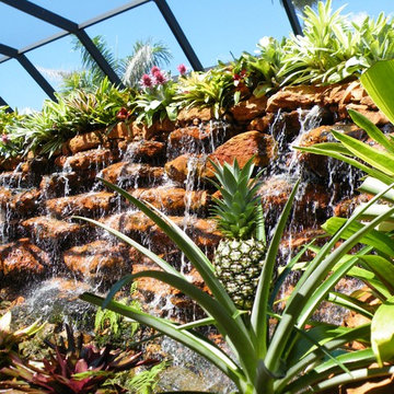 One Of Our Custom Waterfall Creations With Water Flow