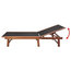 vidaXL 3-Piece Acacia Wood Sun Lounger Set With Black Textile