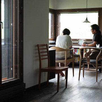 庭と縁側で広がる平屋