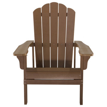 Orlando Plastic Wood Adirondack Chair, Brown