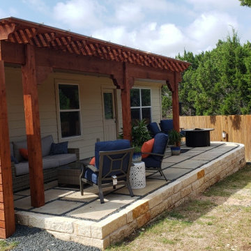 Raised Permeable Patio in NE Austin